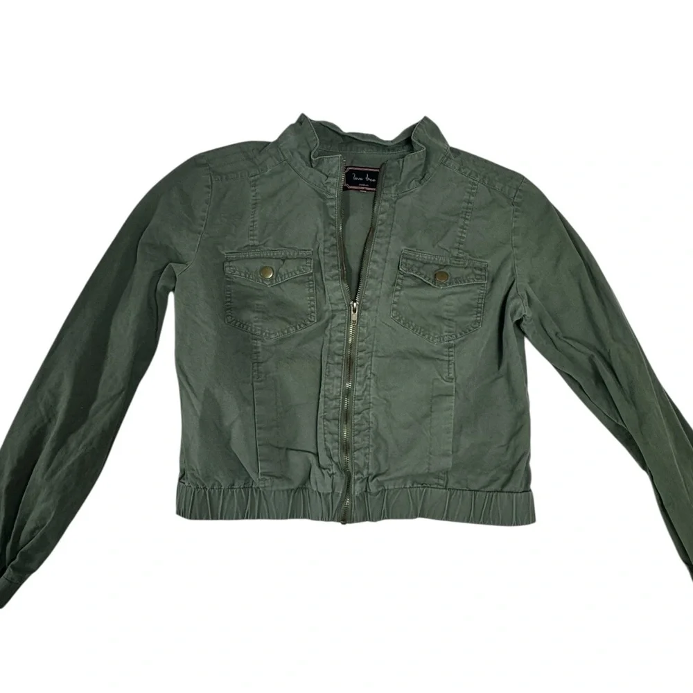 Love Tree Utility Jacket in Forest Green